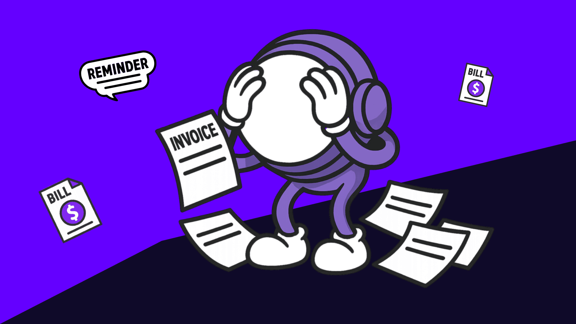 invoice headache astronaut